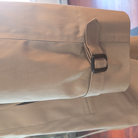 VTG Barneys New York Mens Preppy Double Breasted Wool USA Trench Coat Beige 48 - Picture 6 of 13